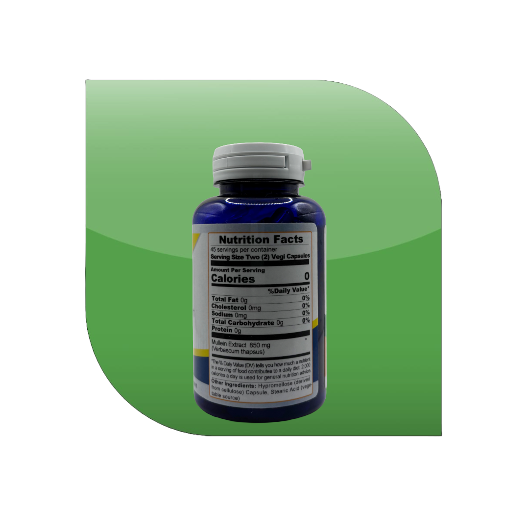 🌼 Mullein Extract – 850 mg (Soporte Respiratorio)
