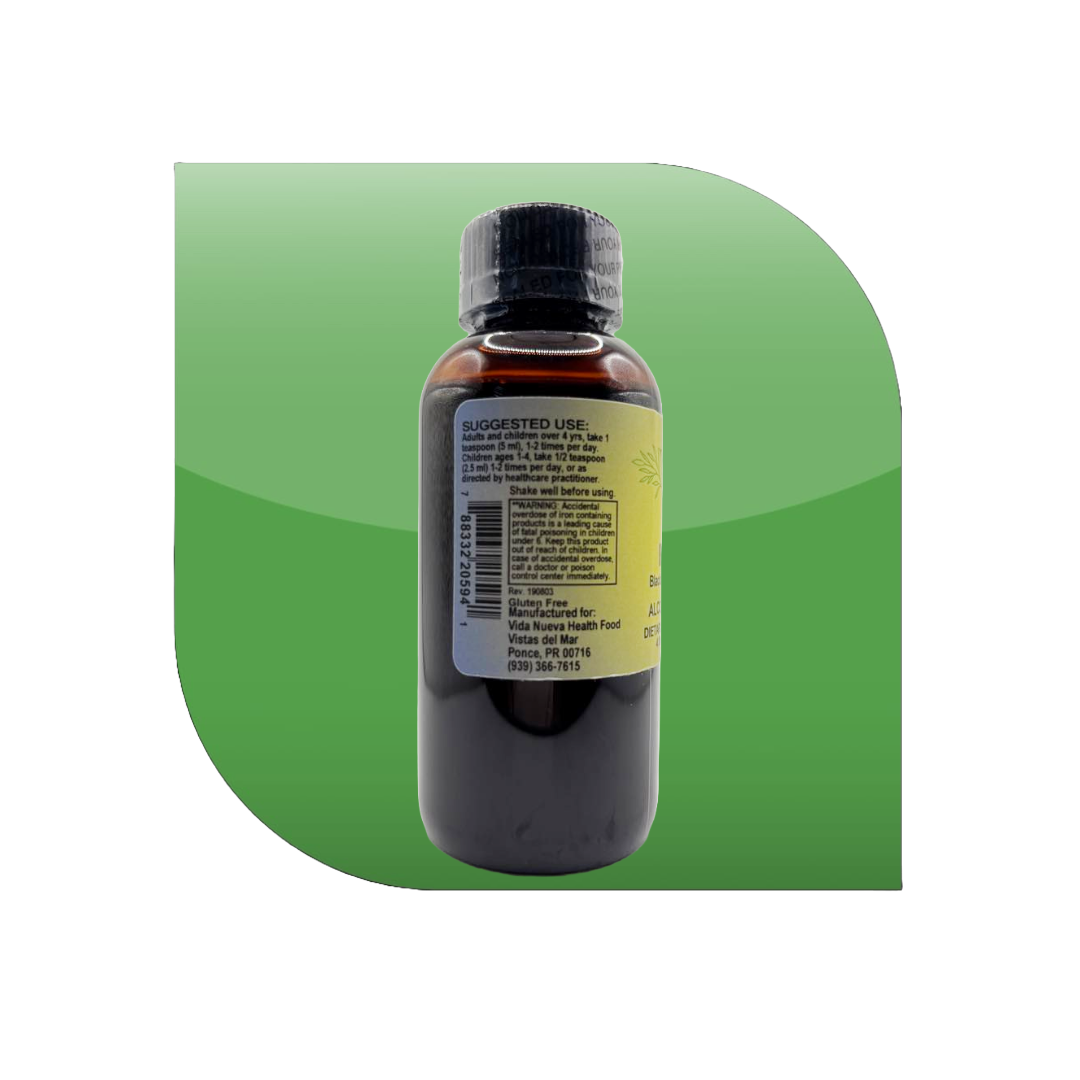 IRON Blackberry Vanilla 4oz (118ml) Vida Nueva Health Food